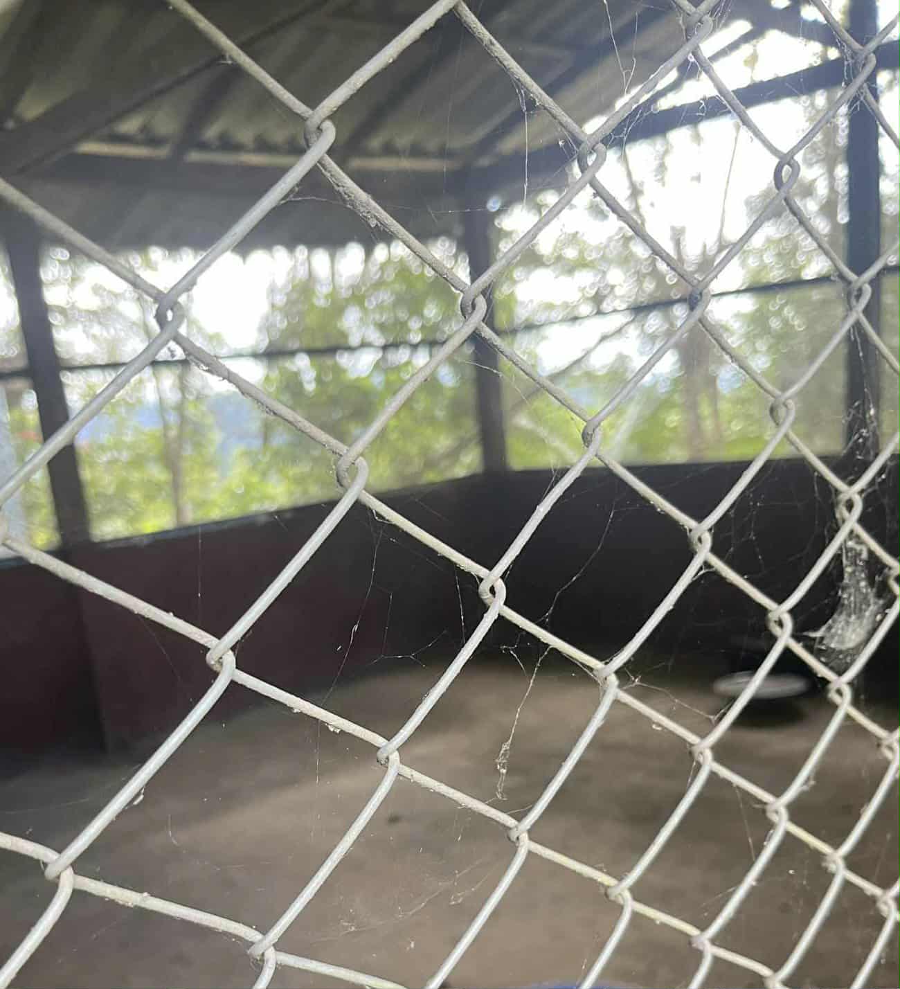 The classroom floor is damaged, requiring urgent repairs to ensure a safe and conducive learning environment.