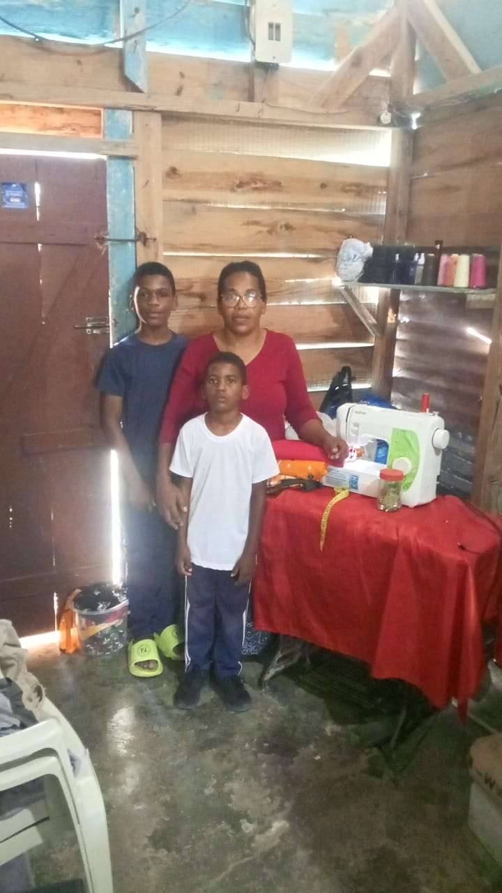 Mother and part of her family