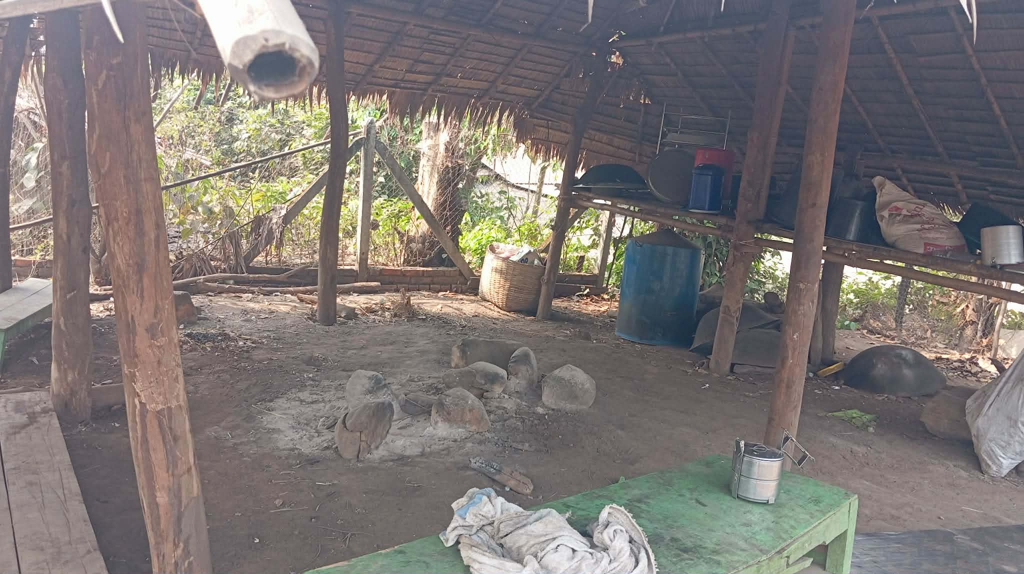 Current kitchen area for preparing food.