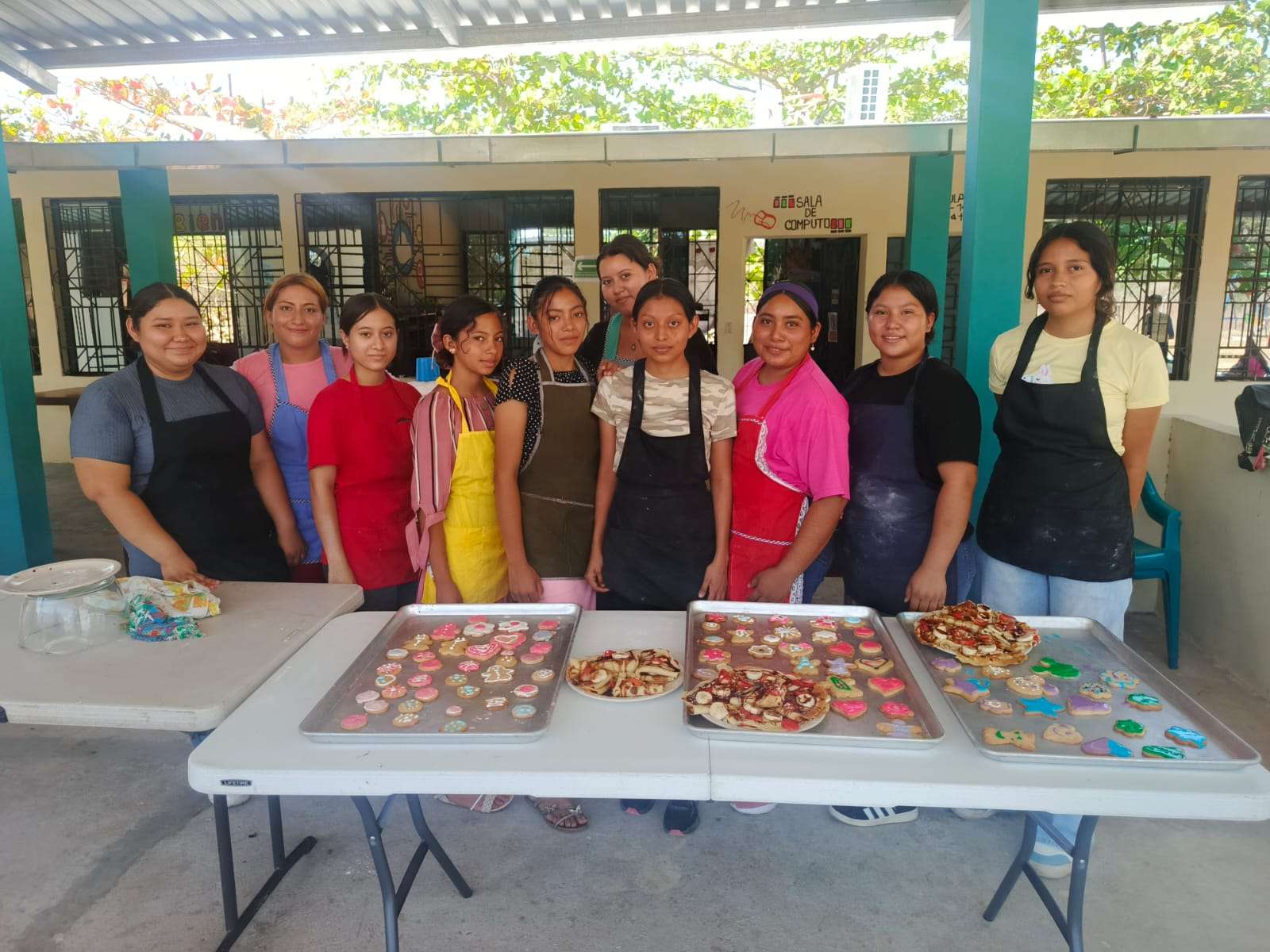 Cookies and crepes made in the workshop