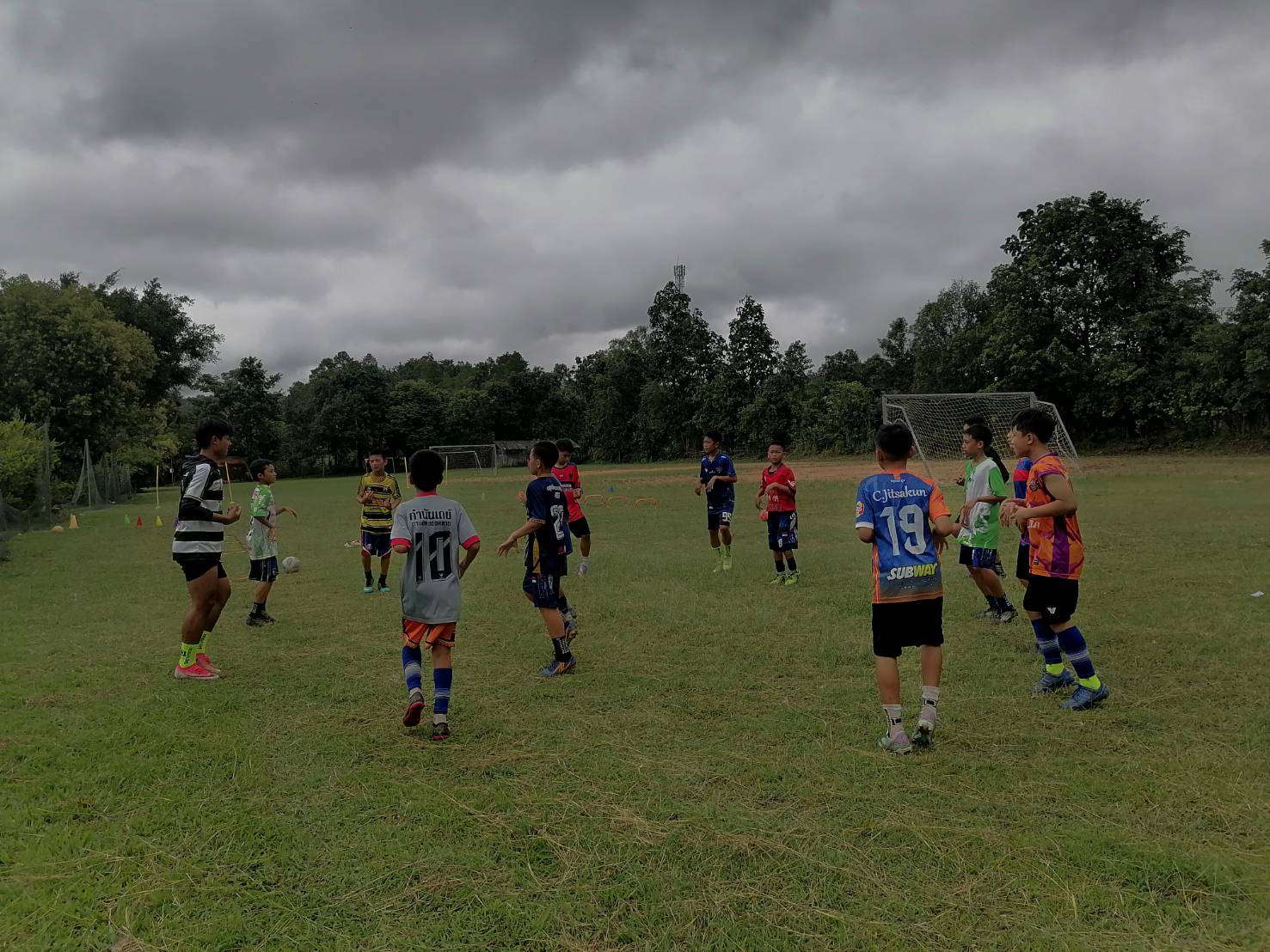 Children of all age groups practice every evening.