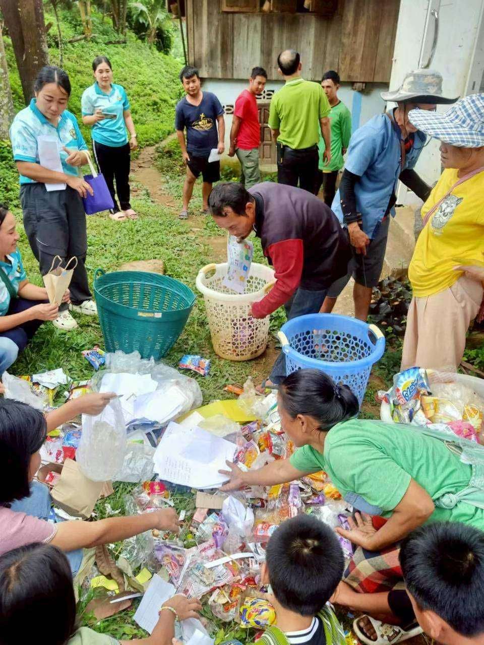 The children’s parents sorted the waste prior to disposal in the biomass incinerator.