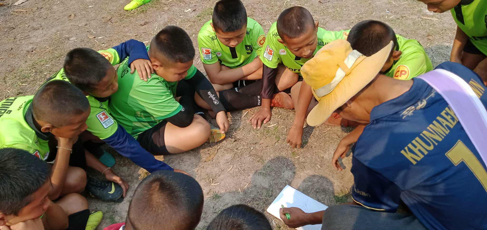 Getting game-ready! ⚽️ The kids are undergoing intensive coaching to refine their skills before stepping onto the real field. Preparation is key to success!