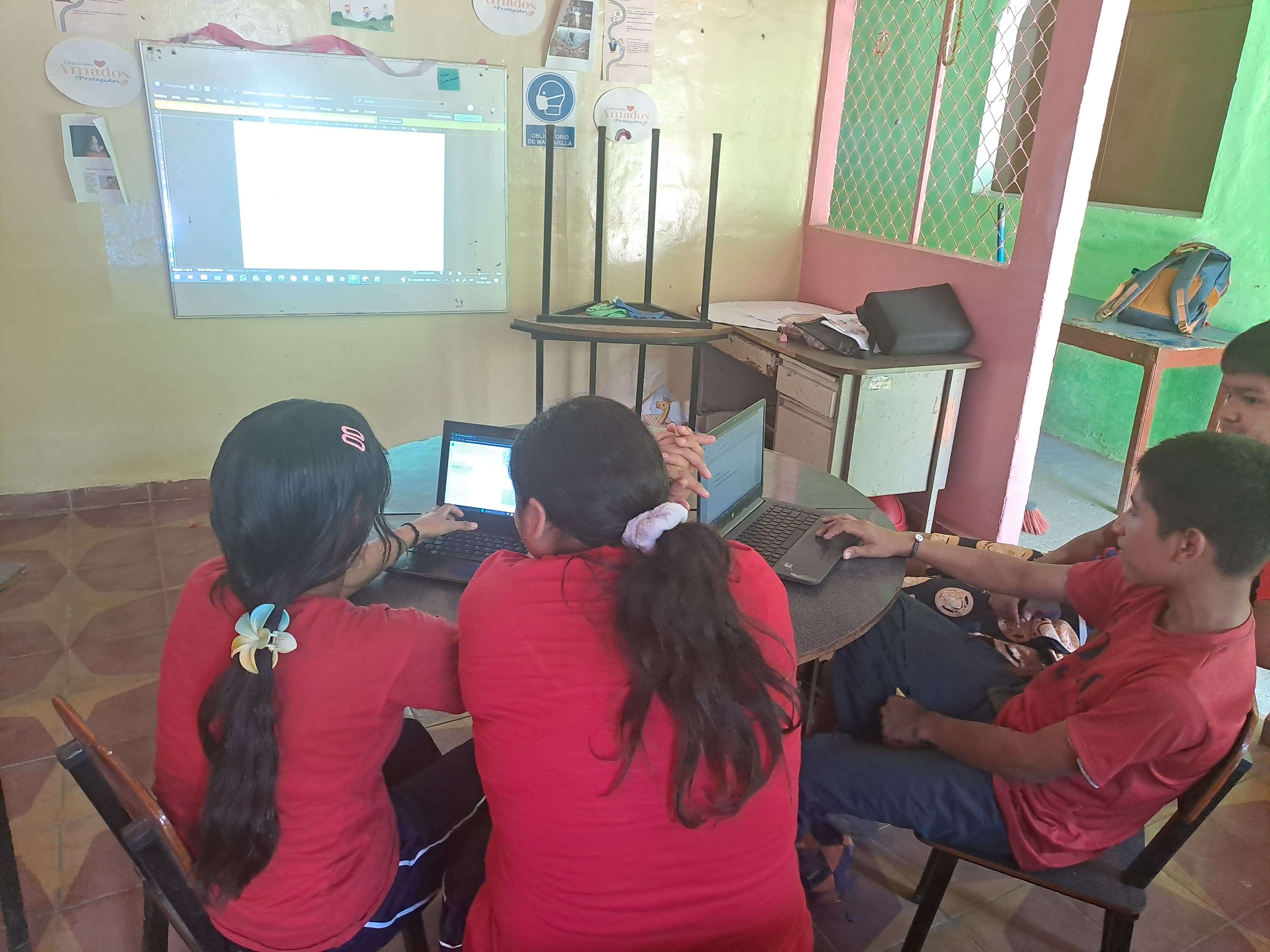 Participants receiving classes
