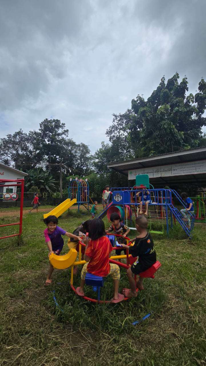 This is the time when the rain stops and the children start coming out to play in the field.