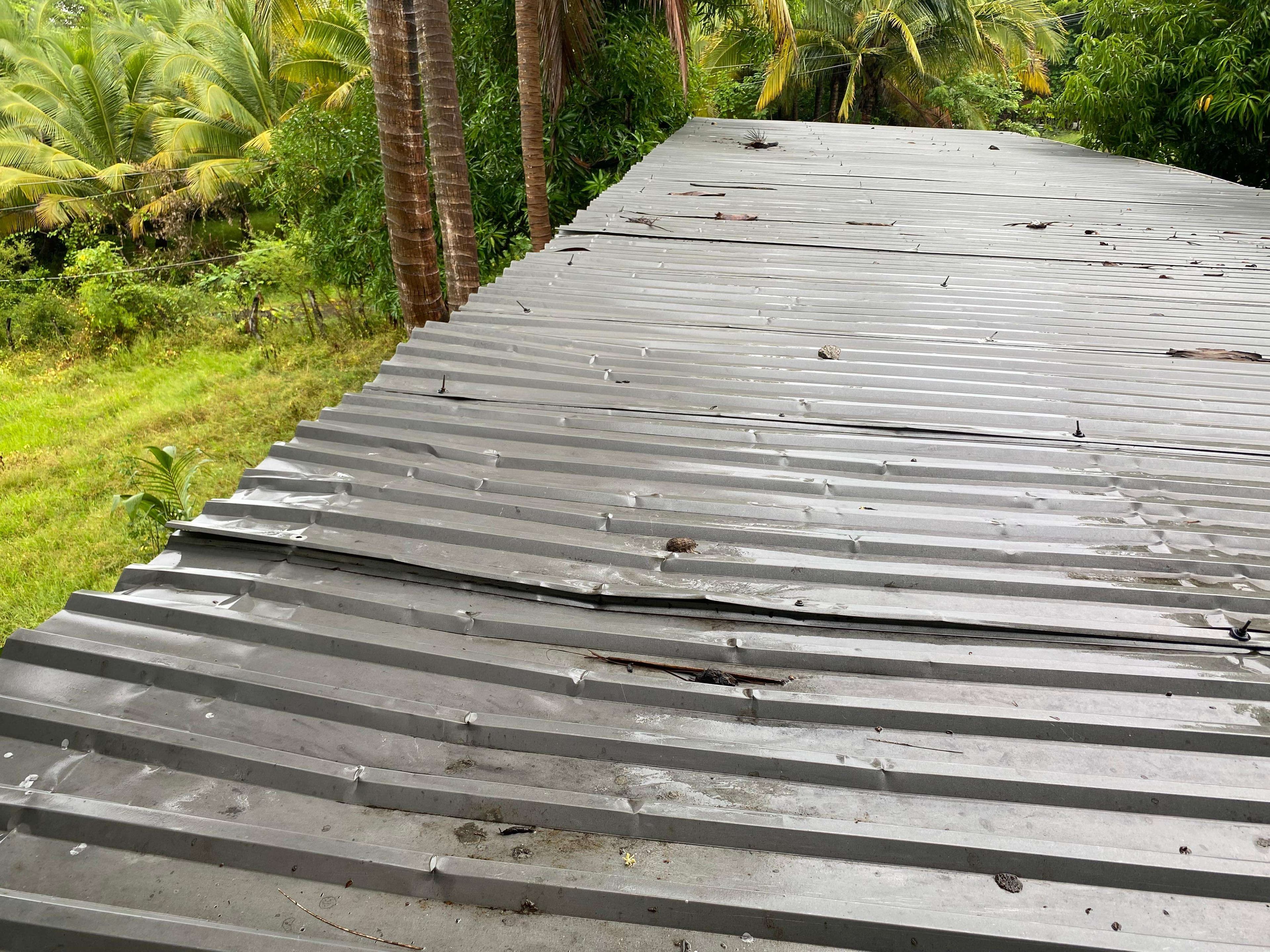 Deteriorated classroom ceiling causing leaks.