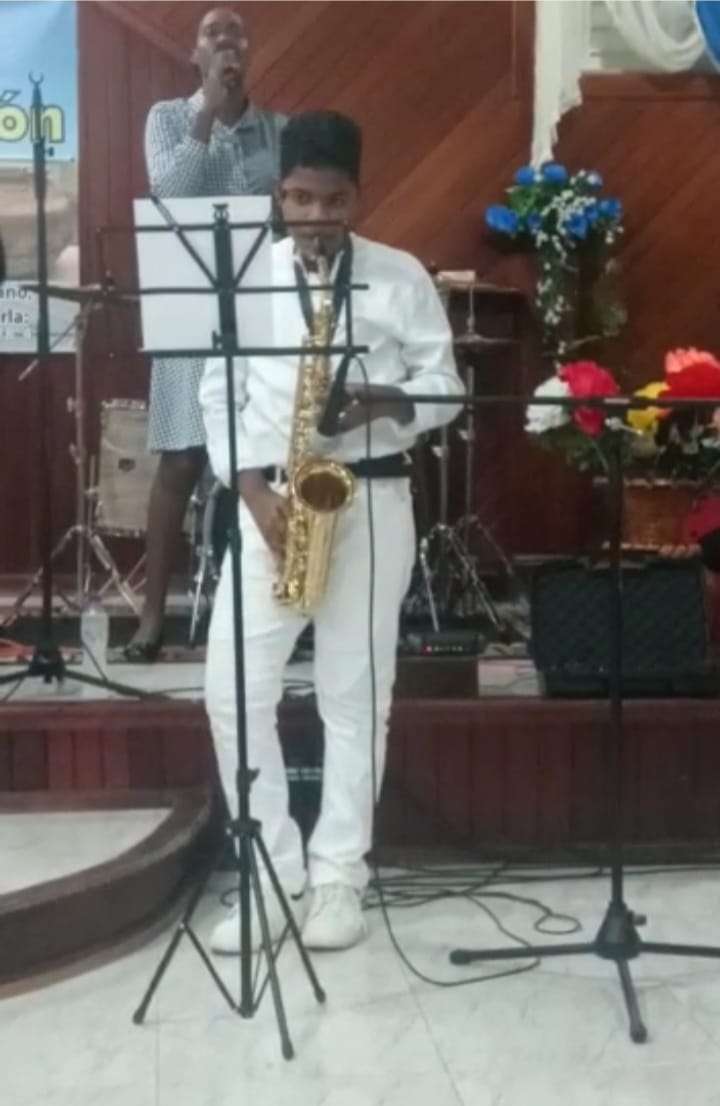 Our saxophone student