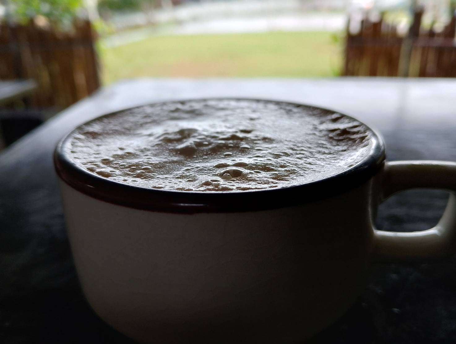 Coffee from the community, brewed using a coffee maker.