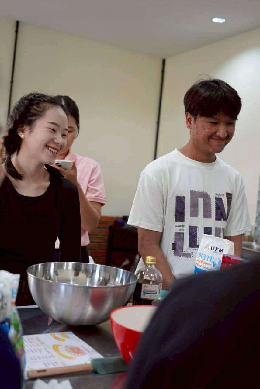 The youths got to make the pastries themselves.
