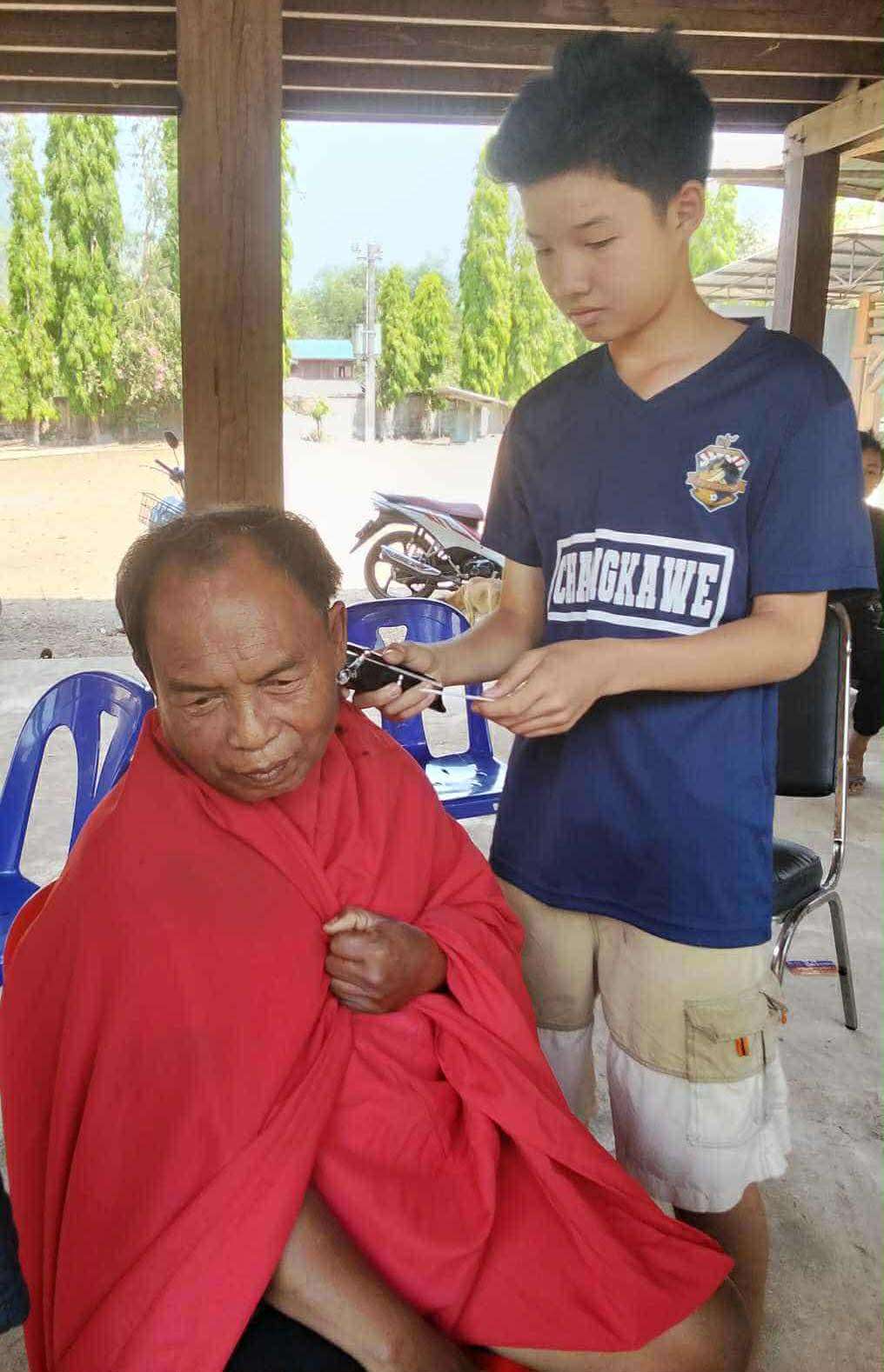 "Parents bring themself in for haircuts."