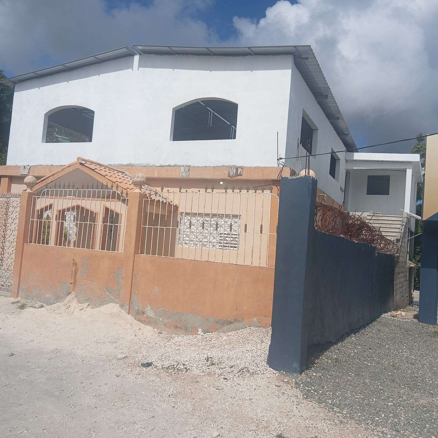 This is what the front side of the classrooms looks like.