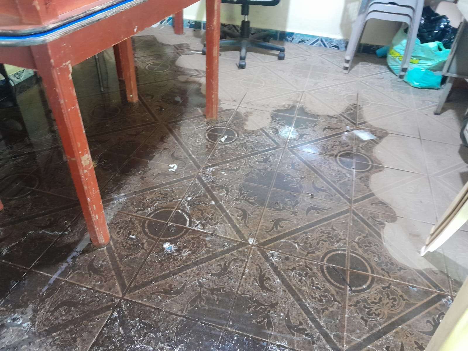 Damage caused by rainwater 