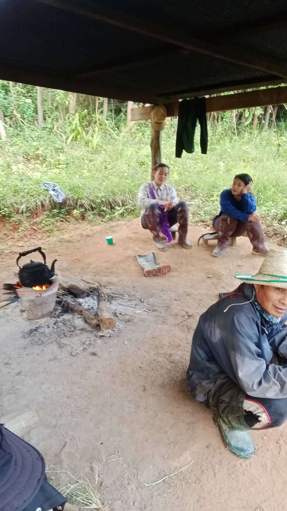 Without electricity, all cooking and boiling water for tea is done using fire and wood.