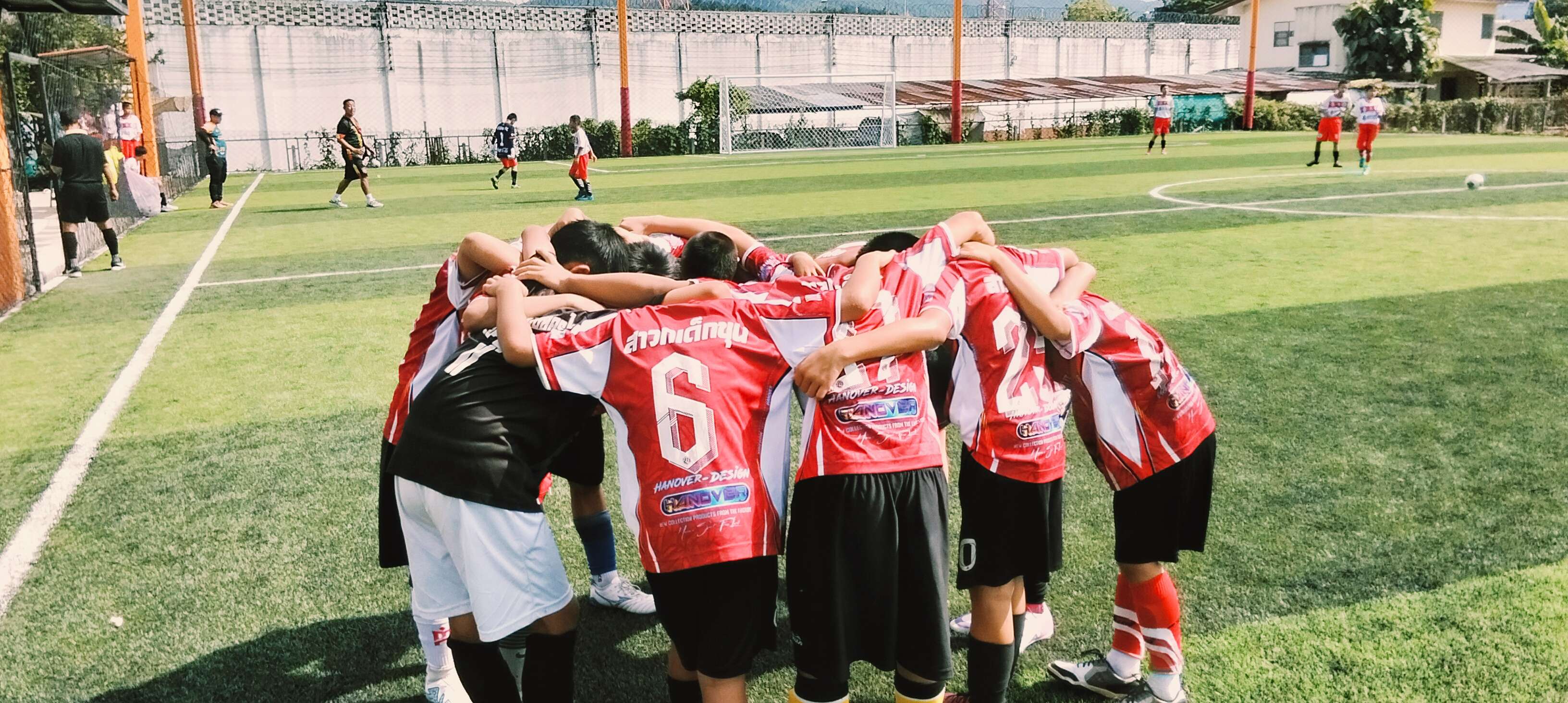Uniting in prayers before the competition! 🙏✨ The team gathers for strength and support, setting the spirit for a great game ahead!