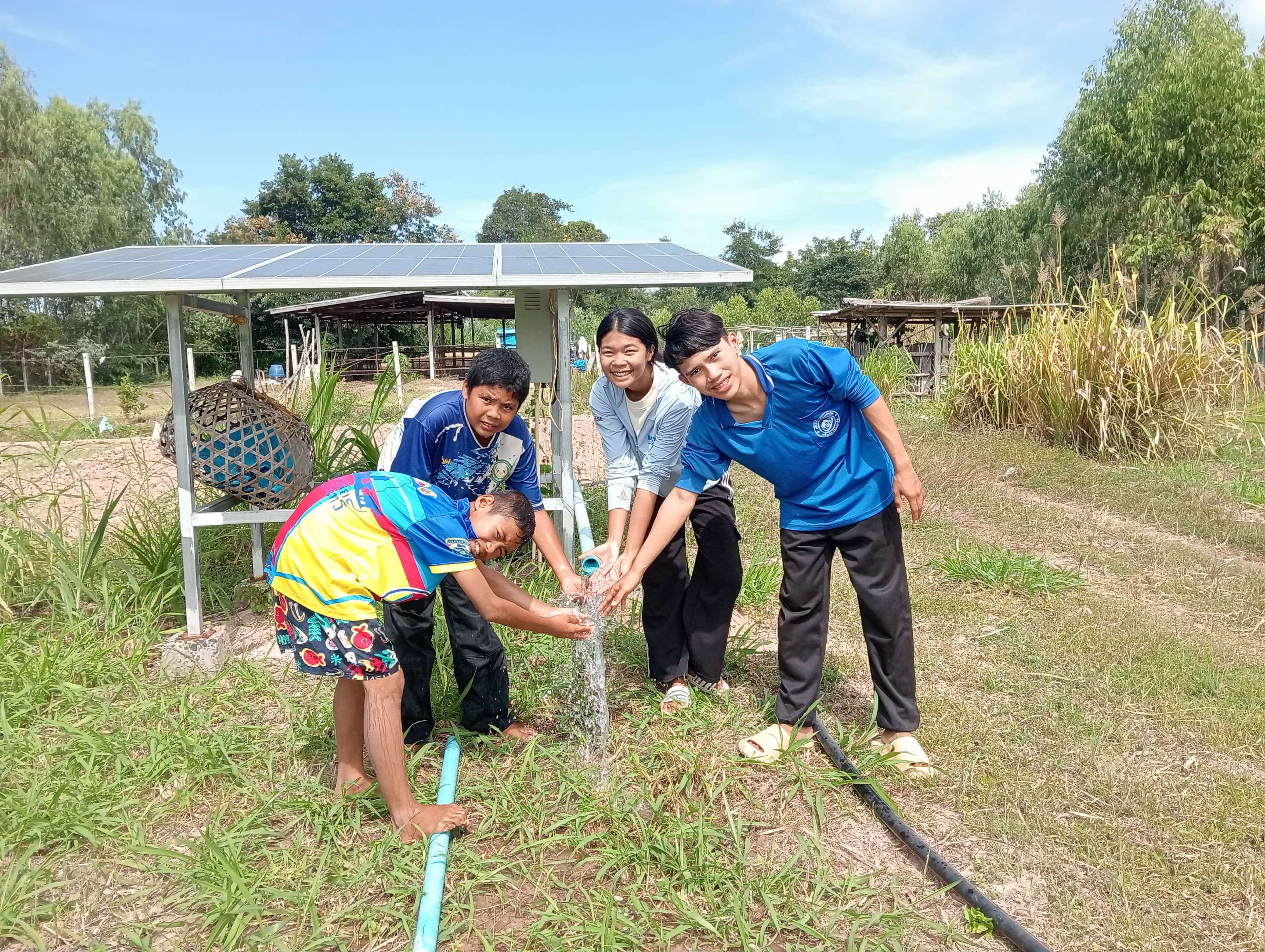The joy of having access to drinking water and water for daily use.