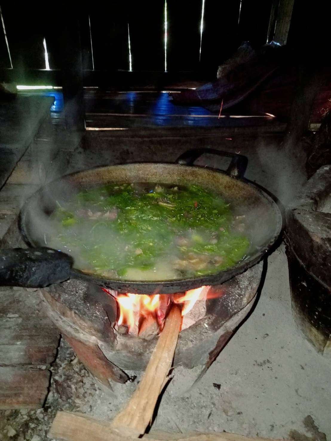 Use firewood for cooking