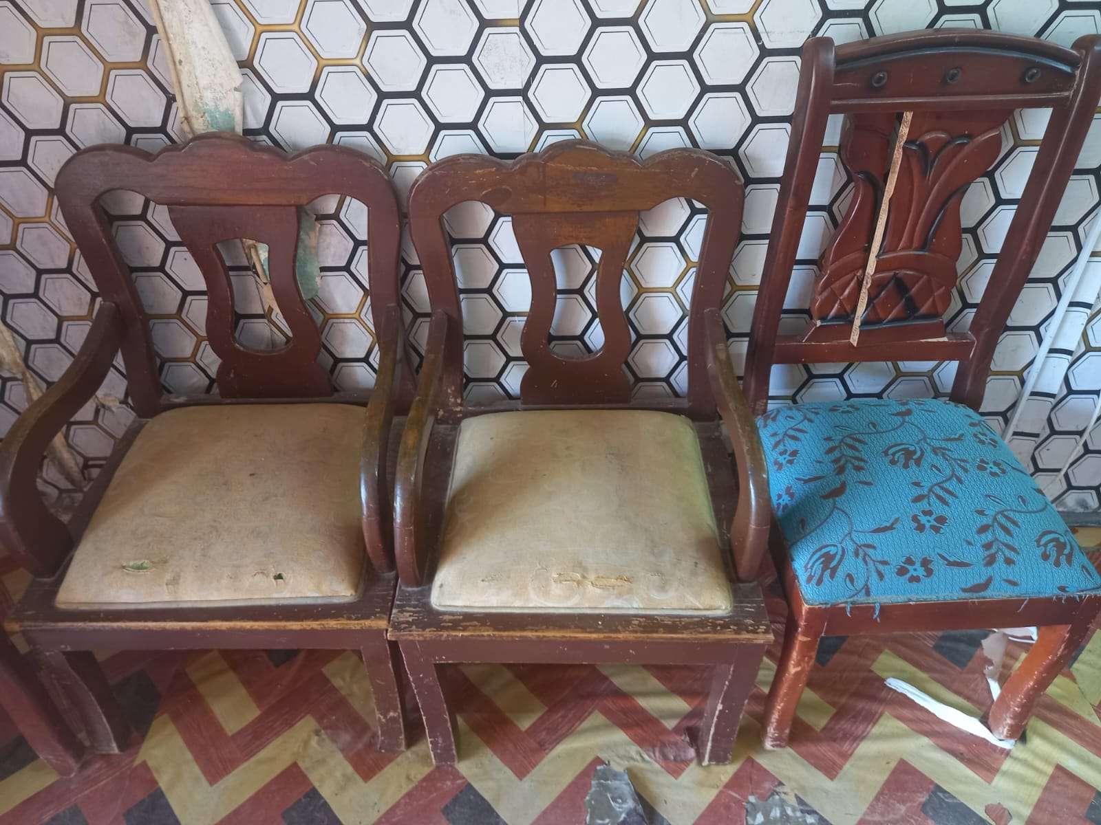 Broken Customer Waiting Seats.