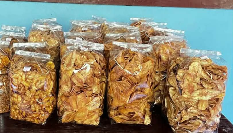 Banana chips ready for sale
