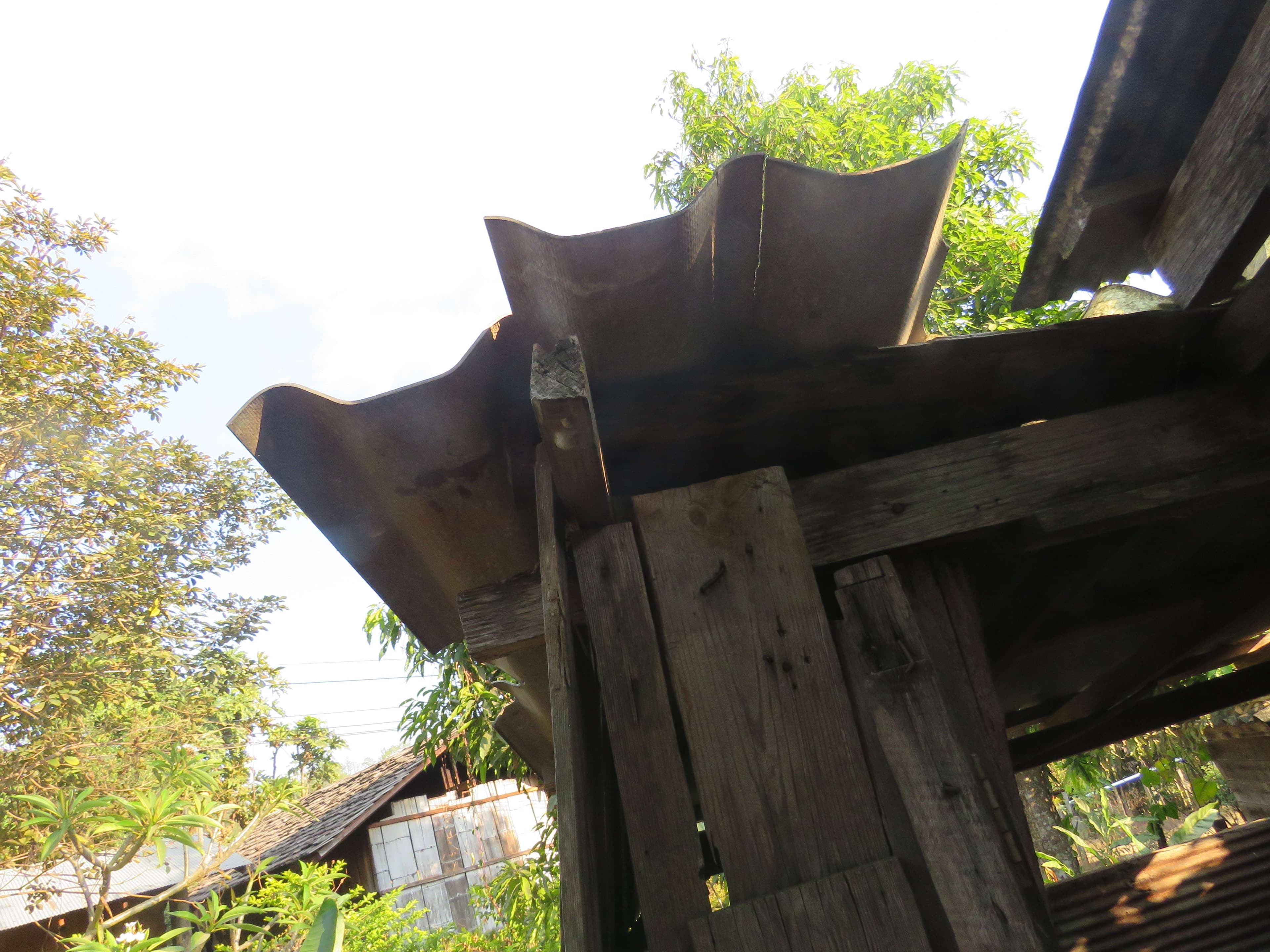 The damaged toilet is unsafe.