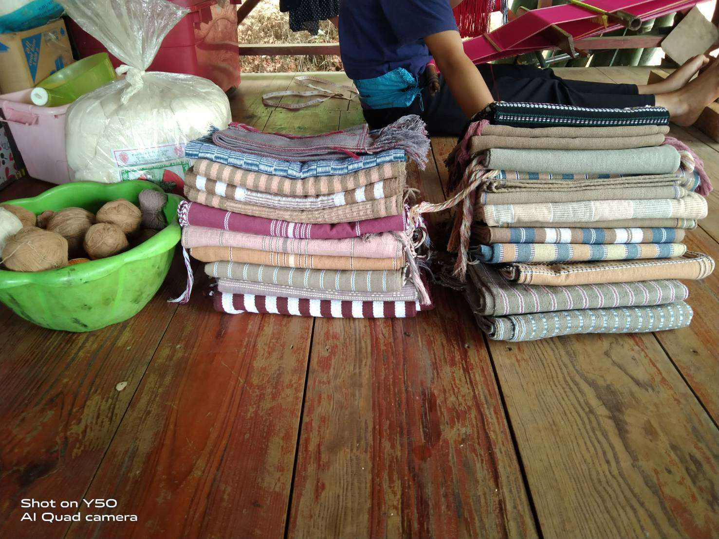Local woven fabric products available for sale