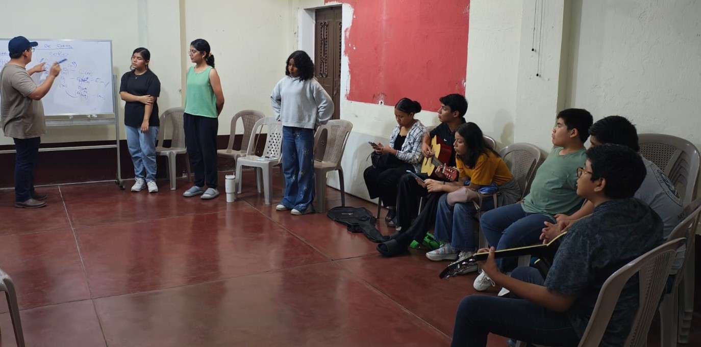 Preparation on keyboard, guitar and singing
