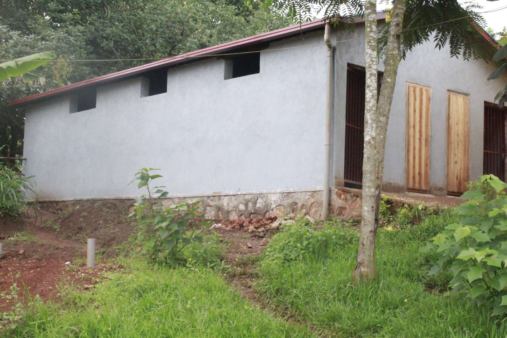 Outside View the of toilet Construction