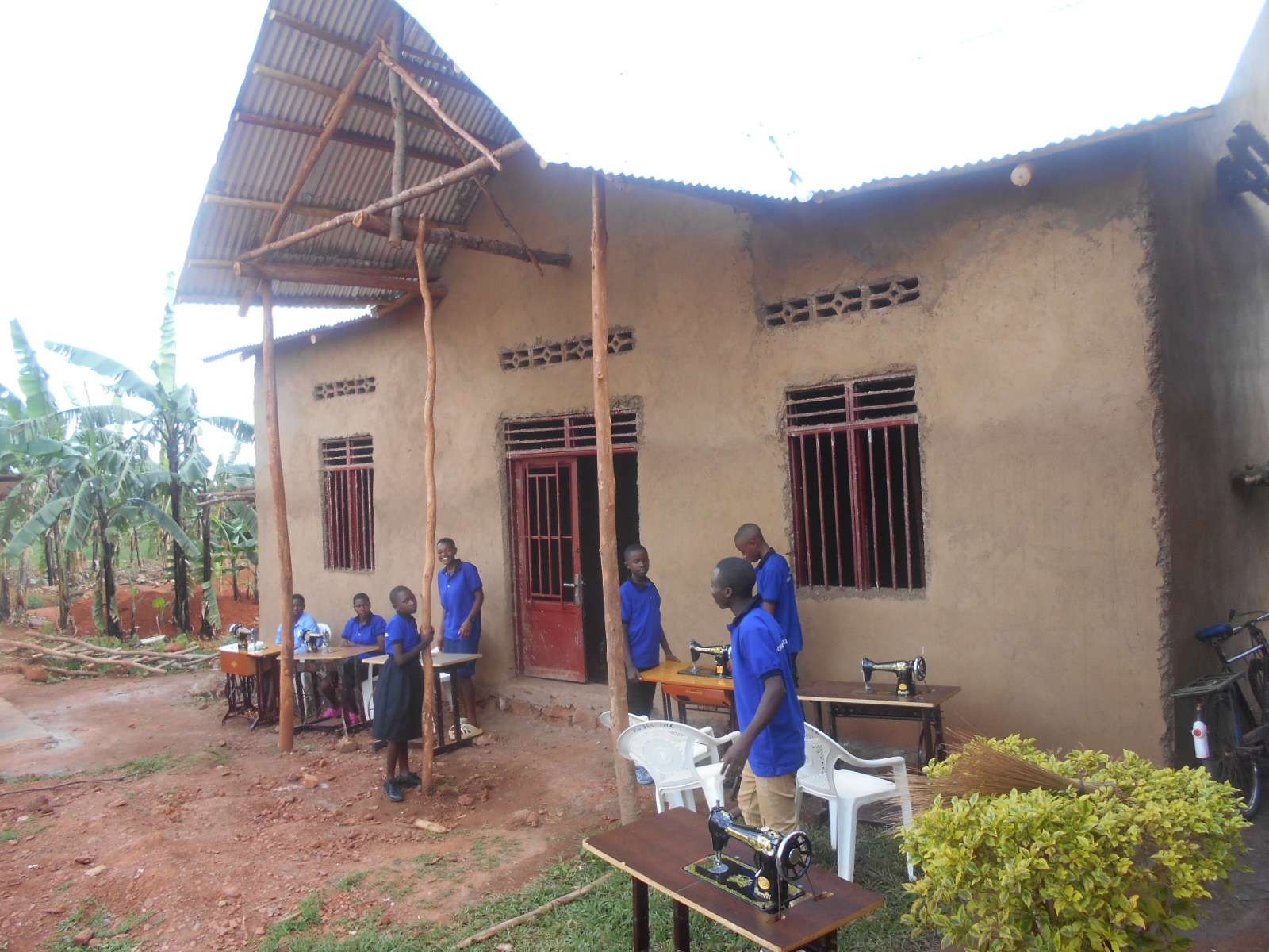 This house is about to be built so that these children can find a place to live