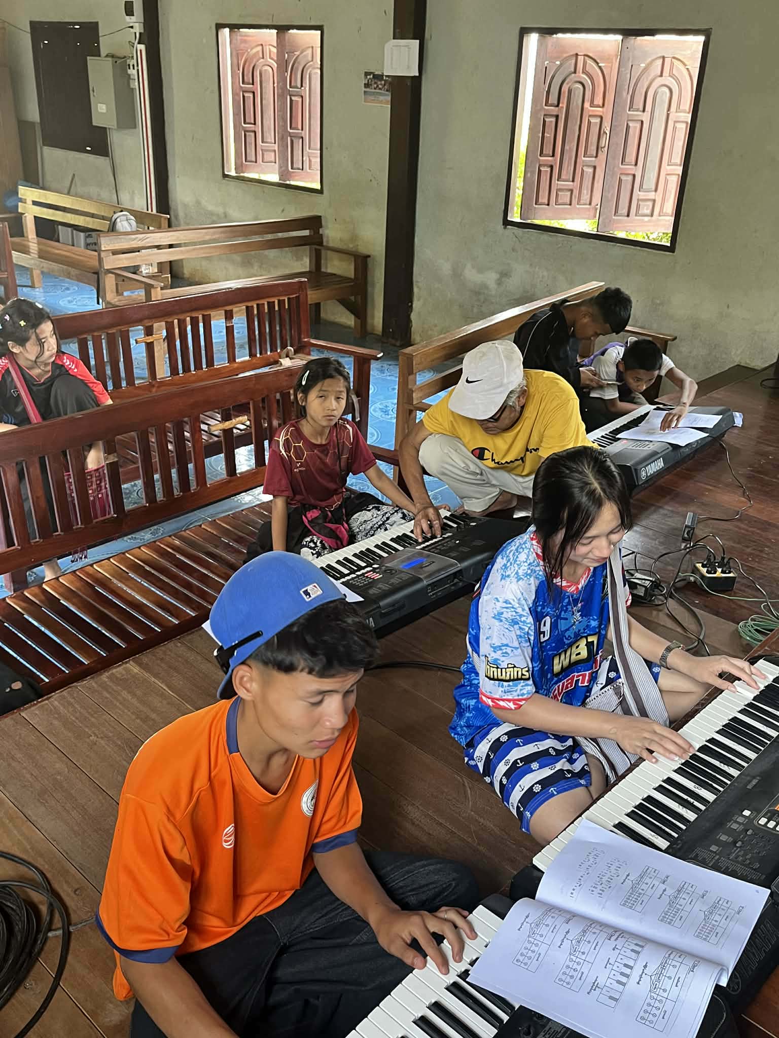 The children are interested and ready to learn, but the lack of electricity prevents them from fully developing their talents