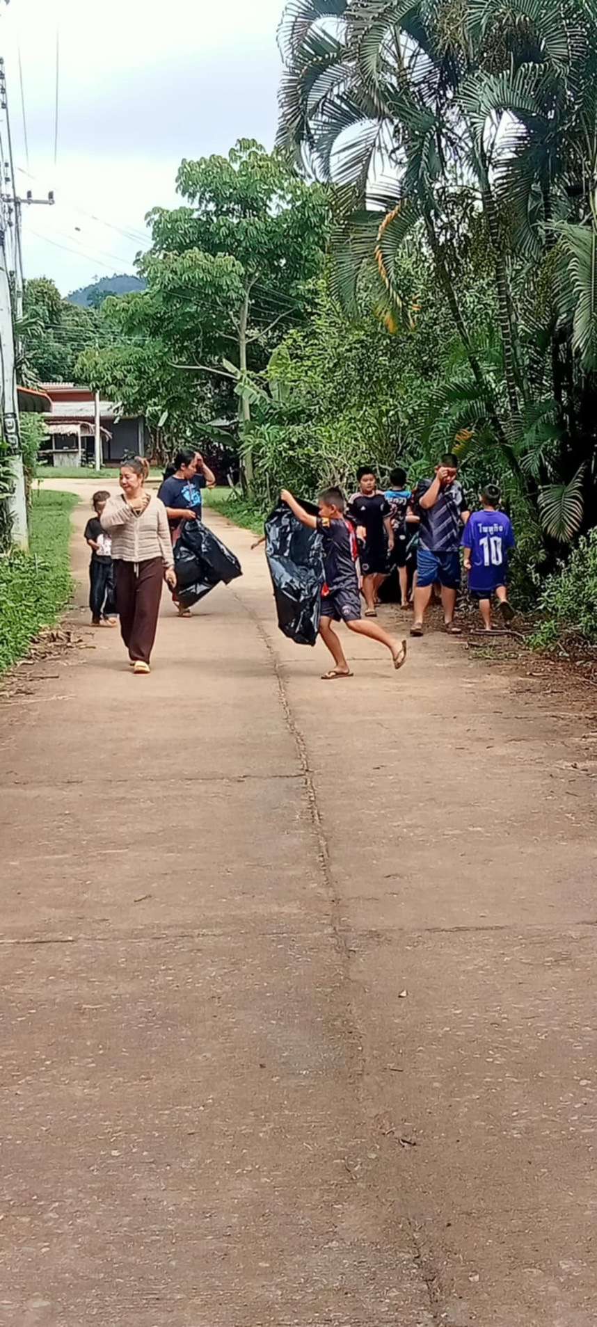 Go out and collect garbage in various communities.