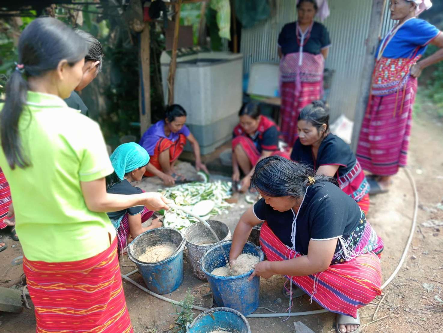 Learning the ropes: Training on how to create nutritious pig feed!