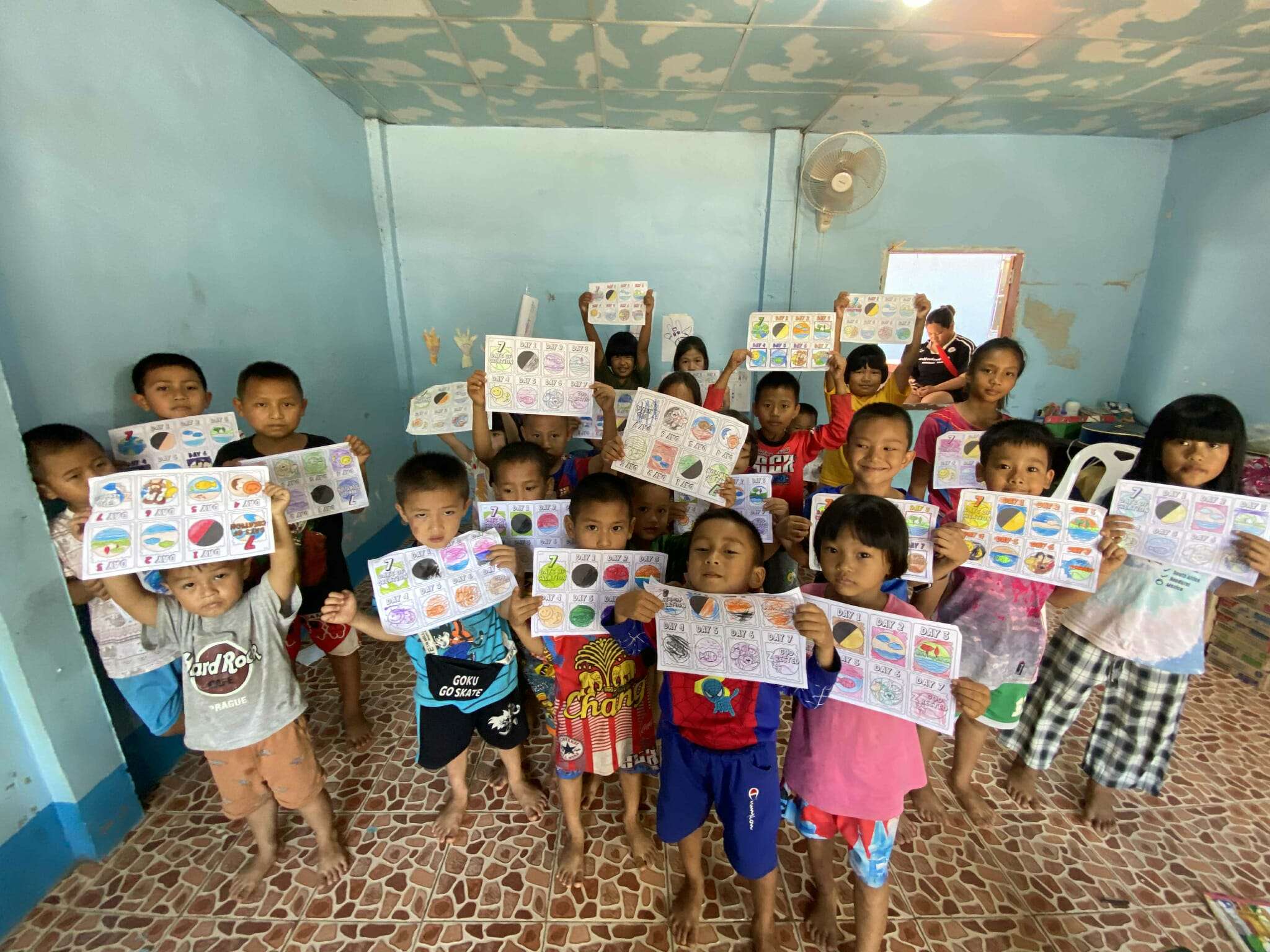 The children did activities on Saturday.