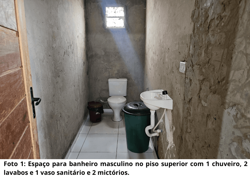 Space for men's bathroom on the upper floor