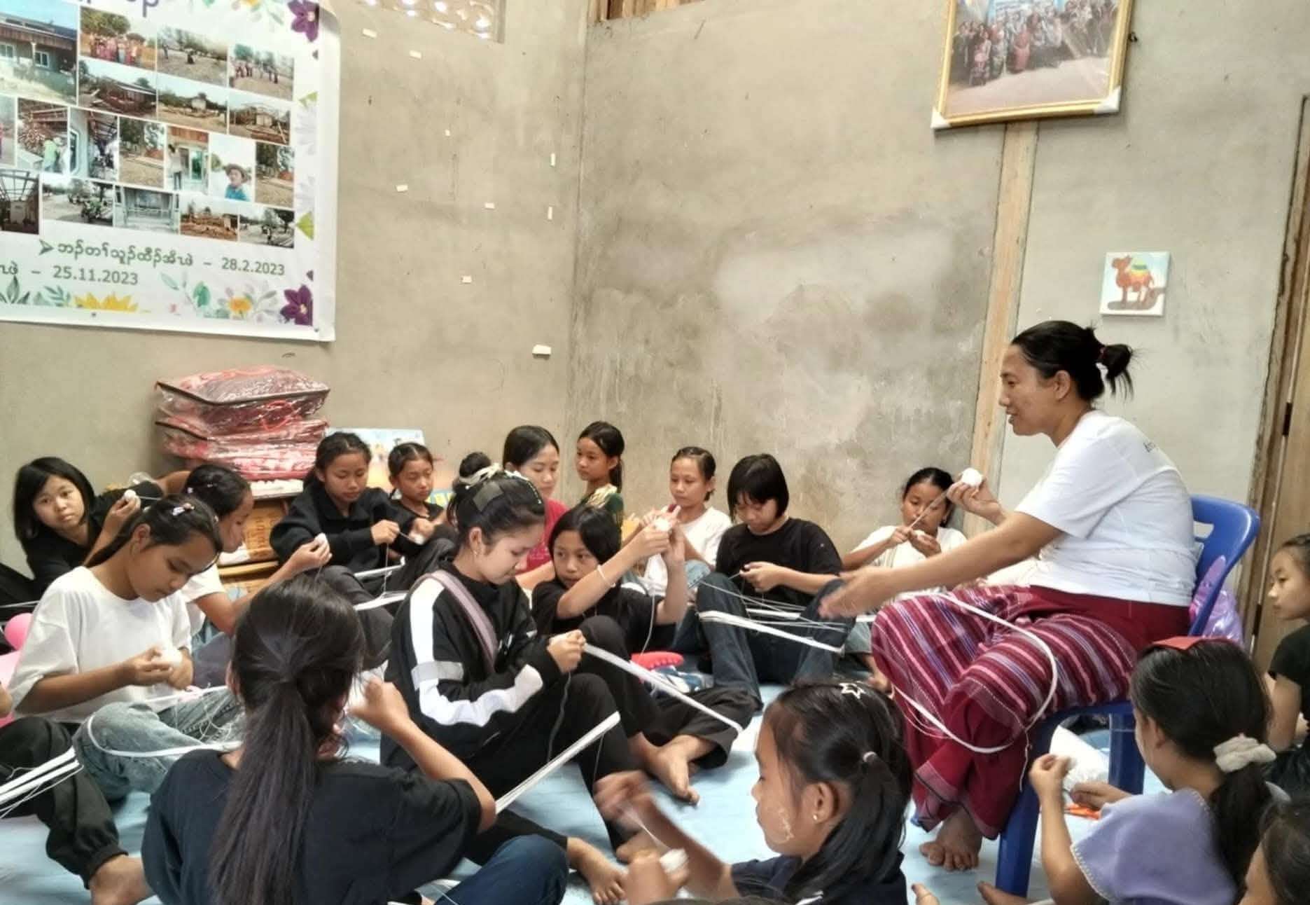 Children learn vocational skills.