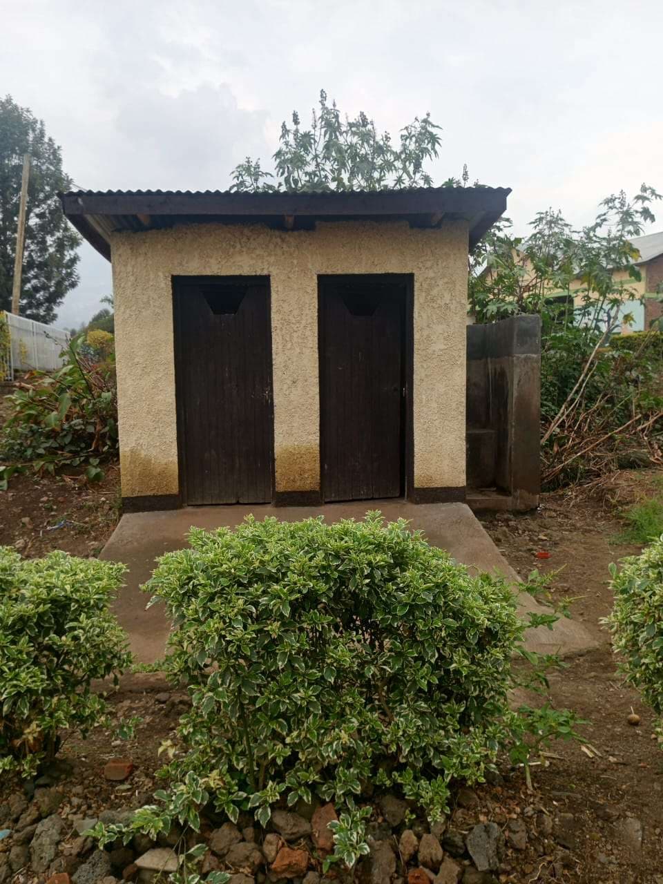 The bathroom is shared by all the children in the project.