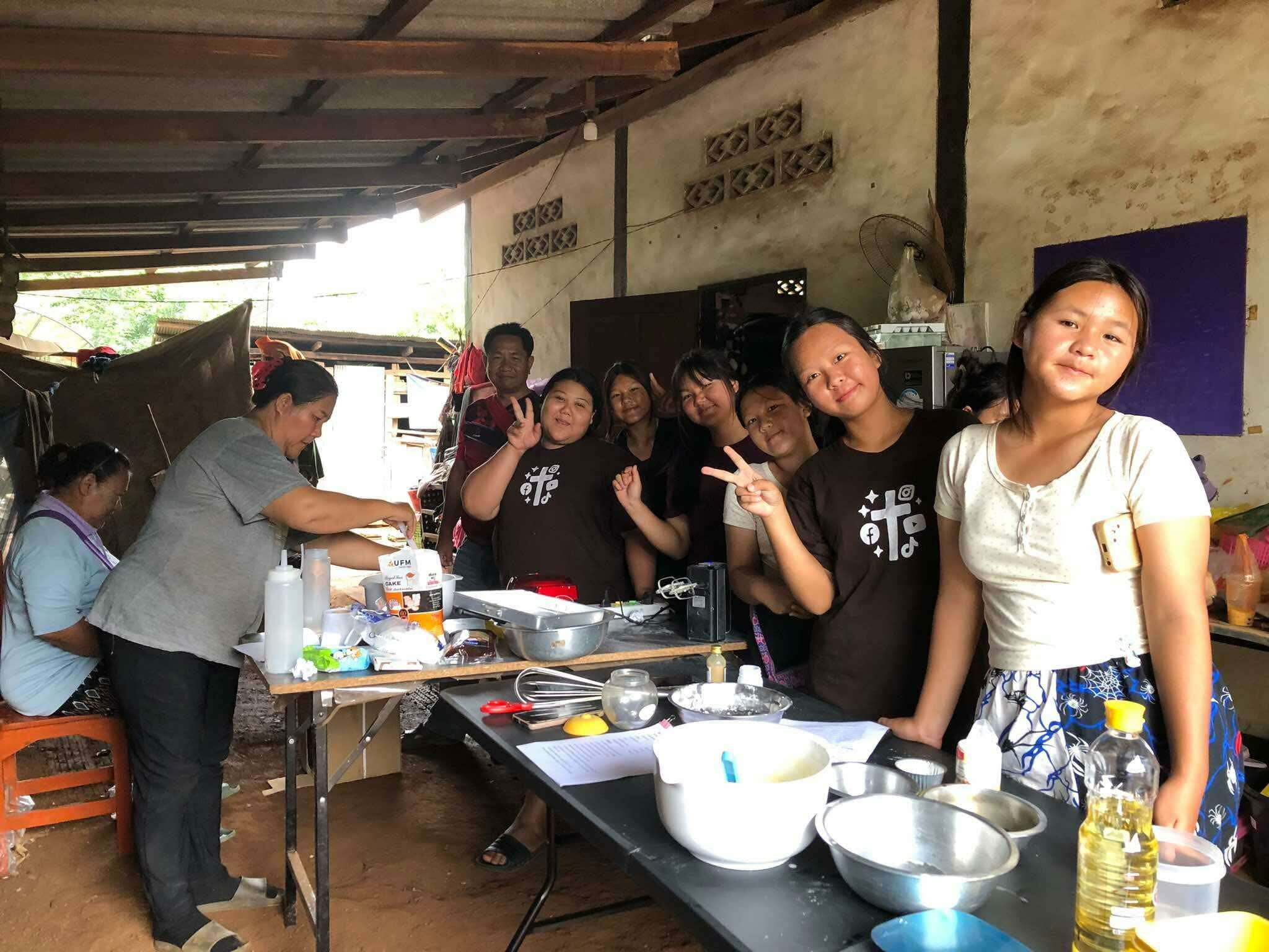 Children making pastries