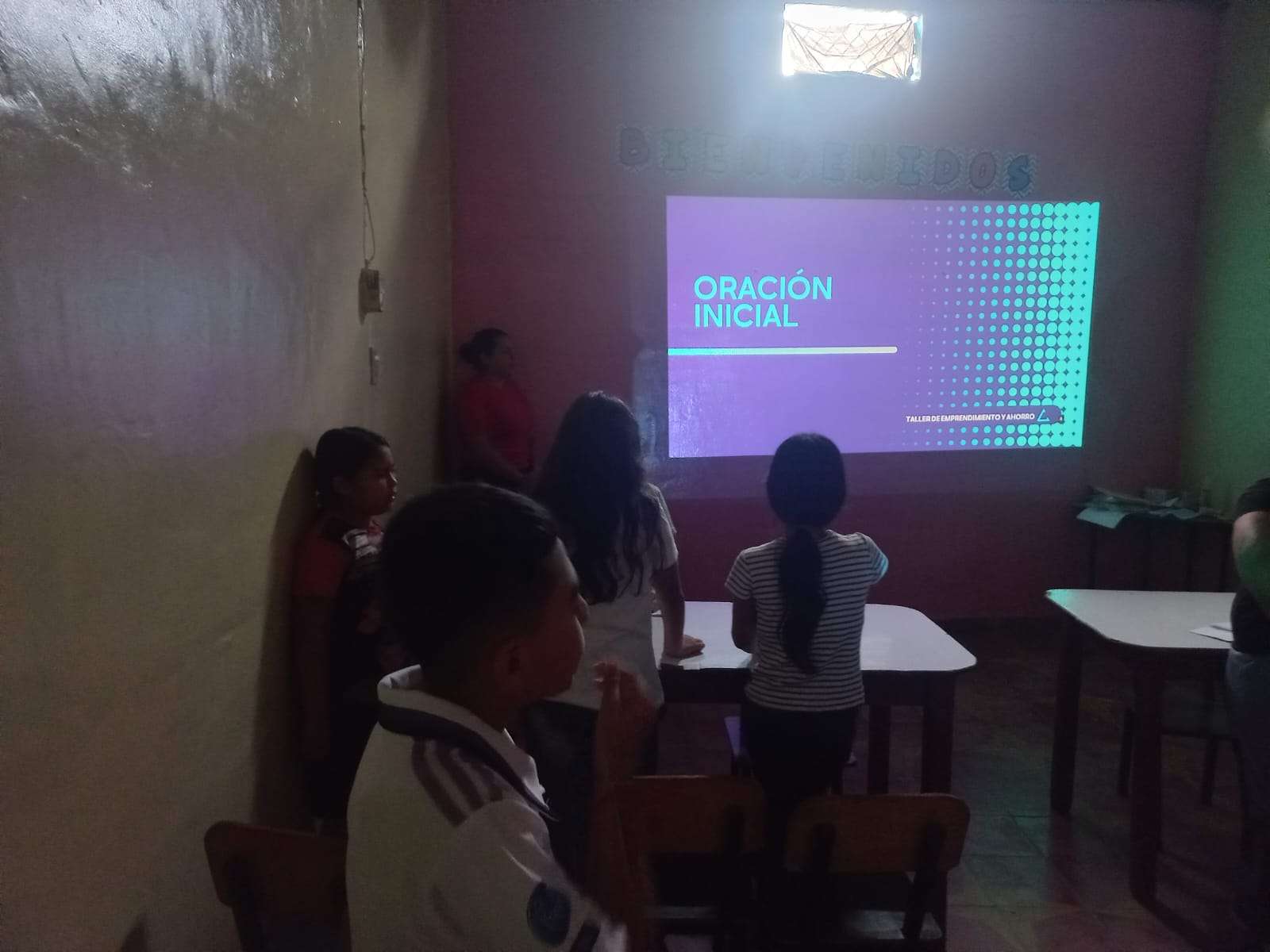 Participants receiving classes