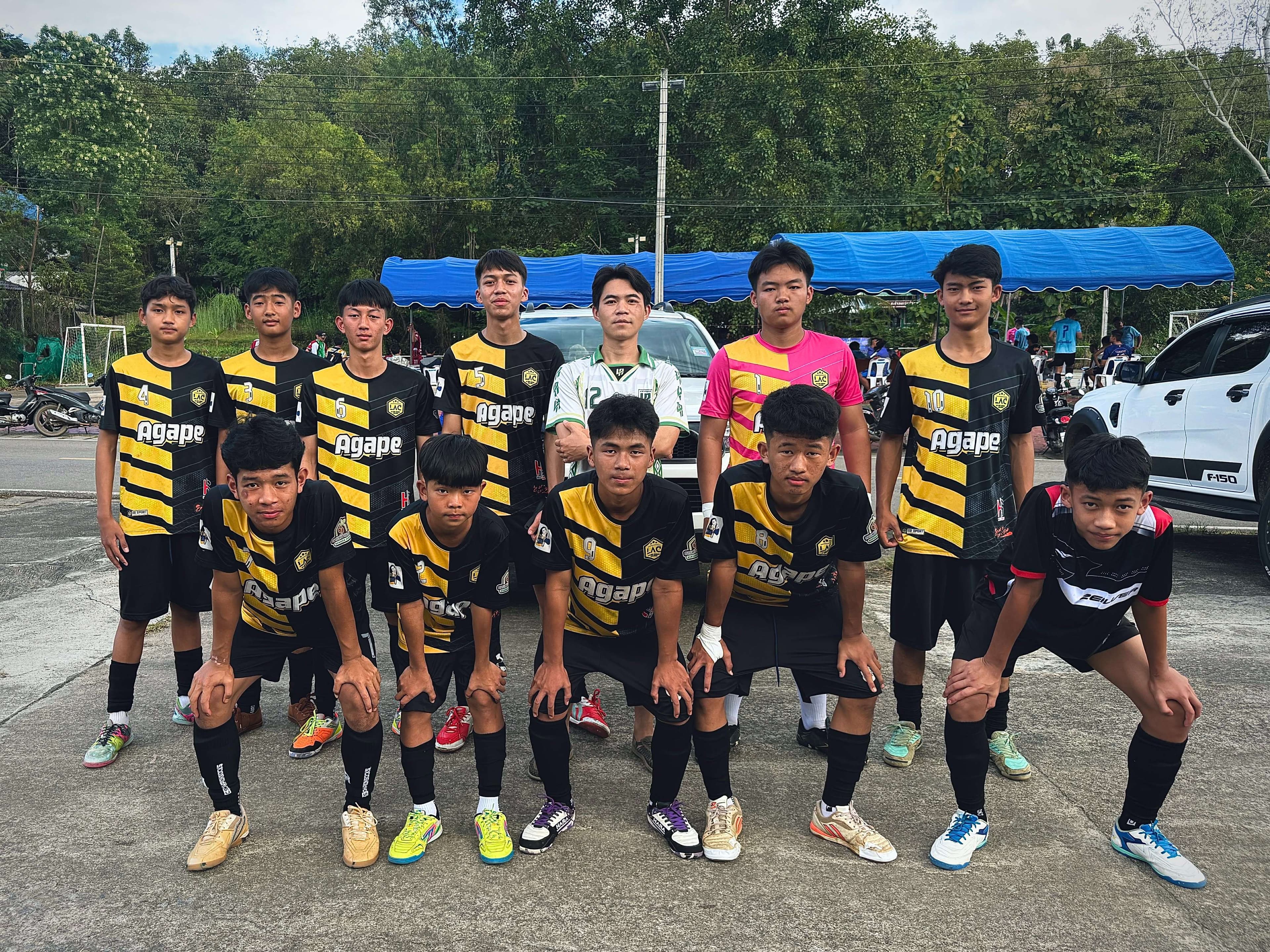 The team of athletes fulfills their dream of becoming football players.