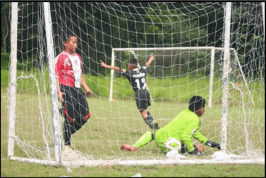 Scoring the first goal! 🎉 The team is celebrating their amazing achievement—every goal brings them closer to victory!