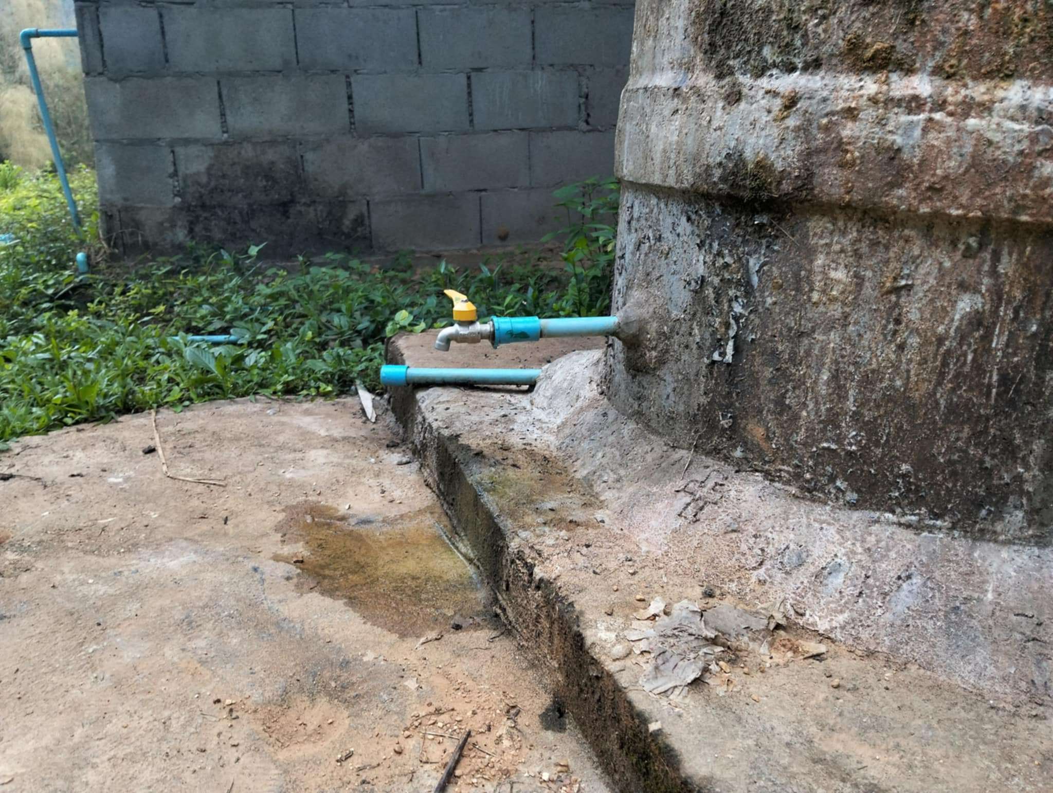 A water tap is installed to dispense potable (drinking) water.