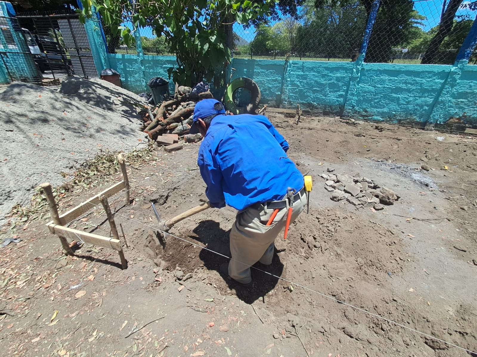 preparation of the construction area