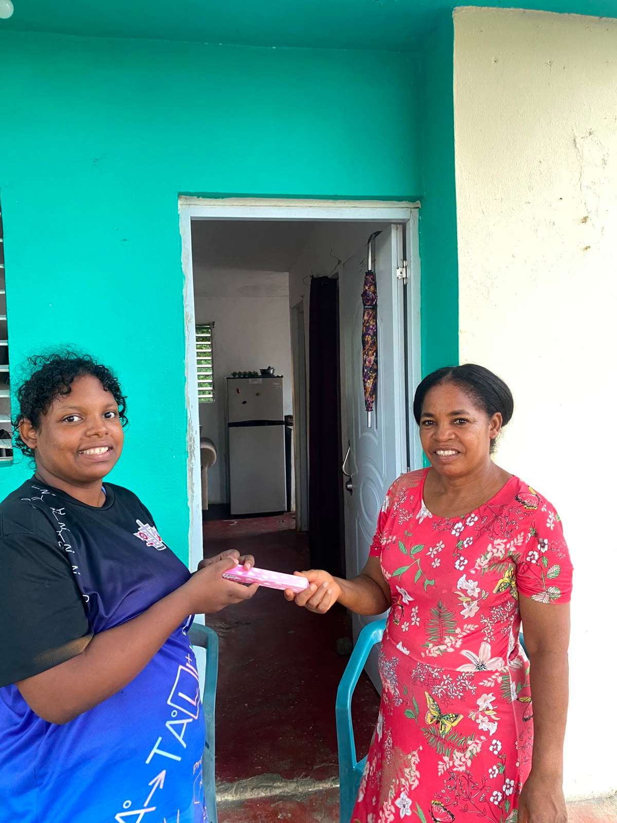 Mother selling products