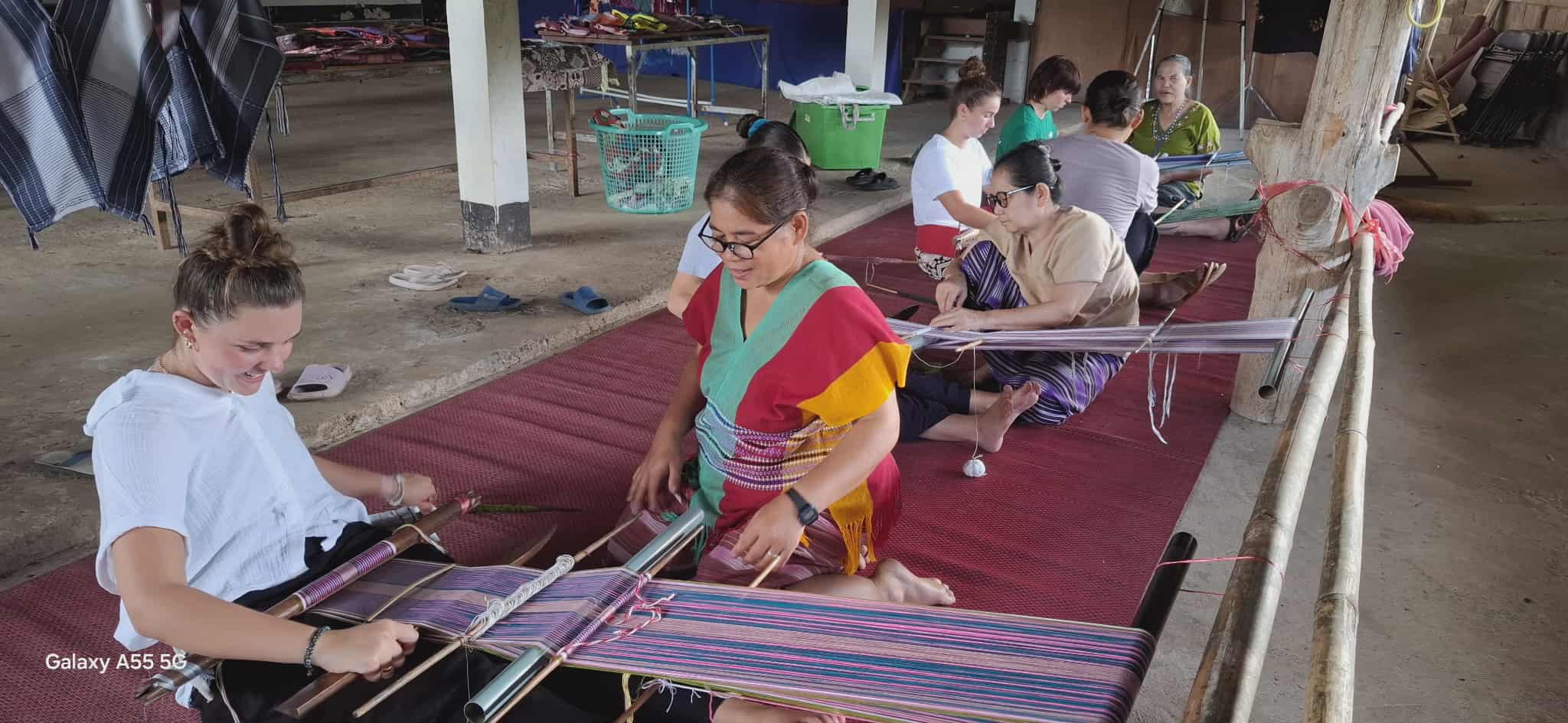 Community Collaboration: The children's parents play a vital role in training visitors, sharing their expertise and enriching the learning experience of weaving in the Karen style.