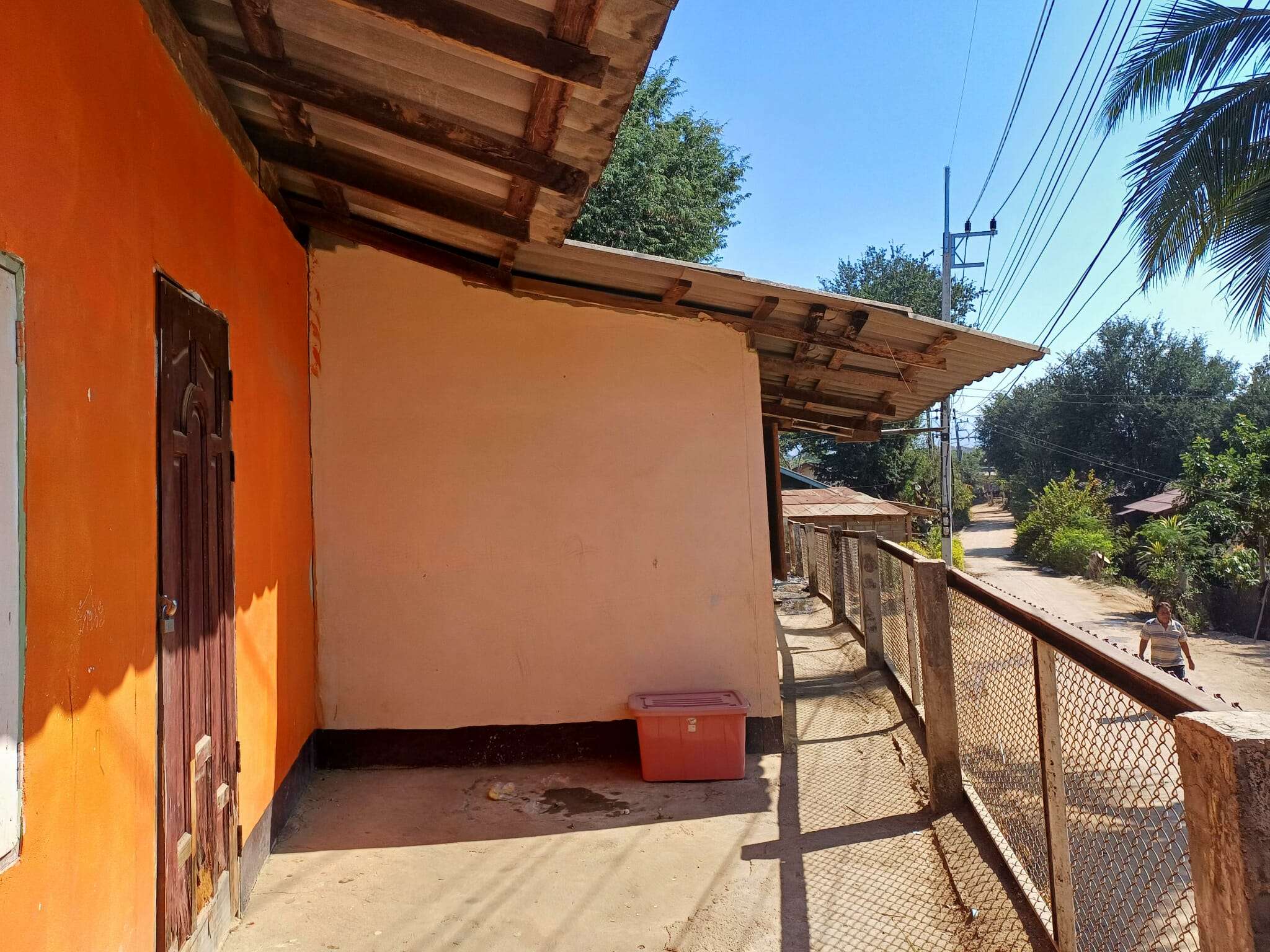 The orange building