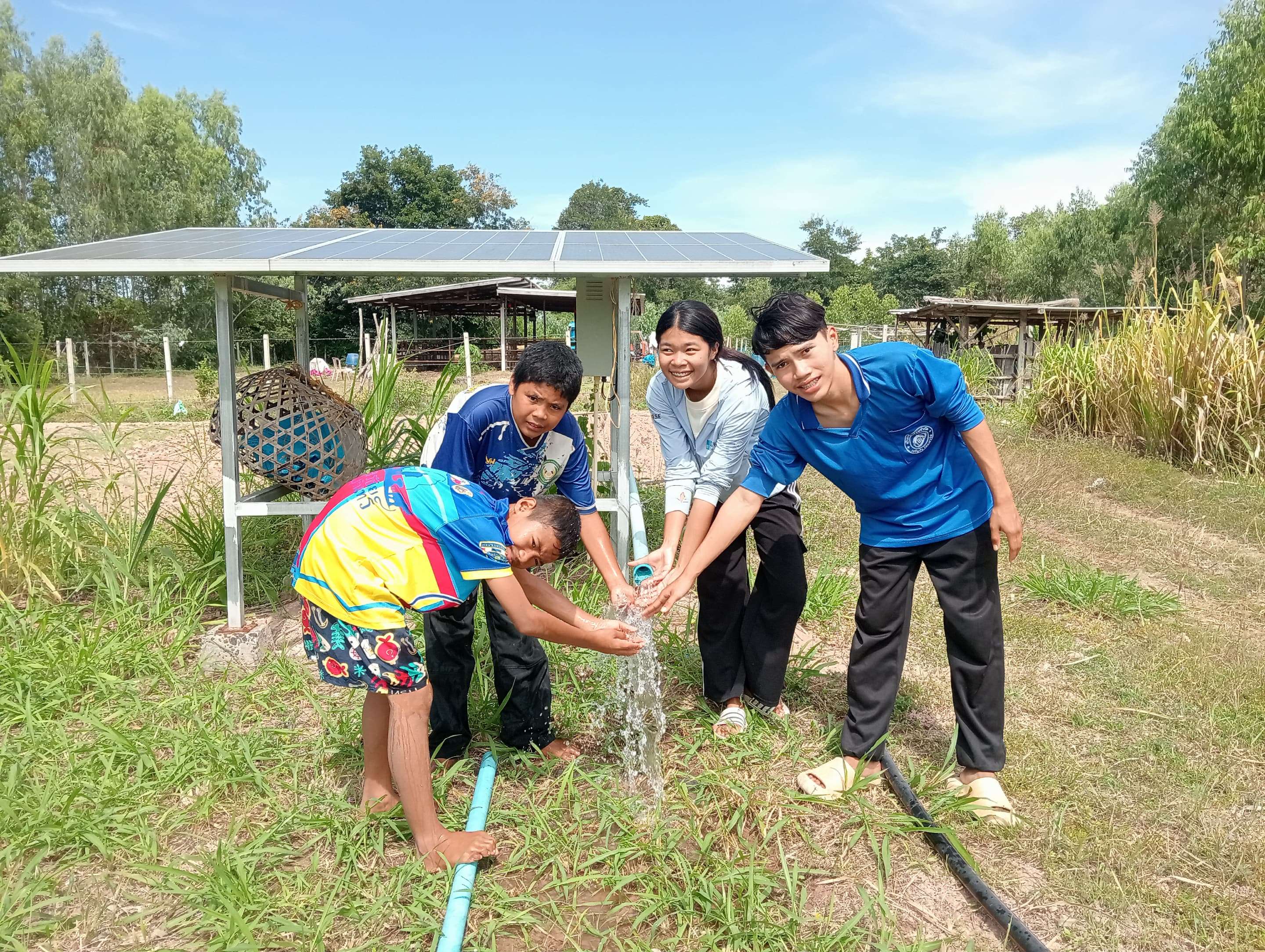 Playing in the water is so much fun!