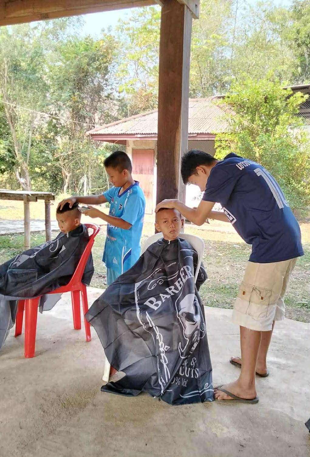 "The youngsters worked harmoniously with the new barbers."