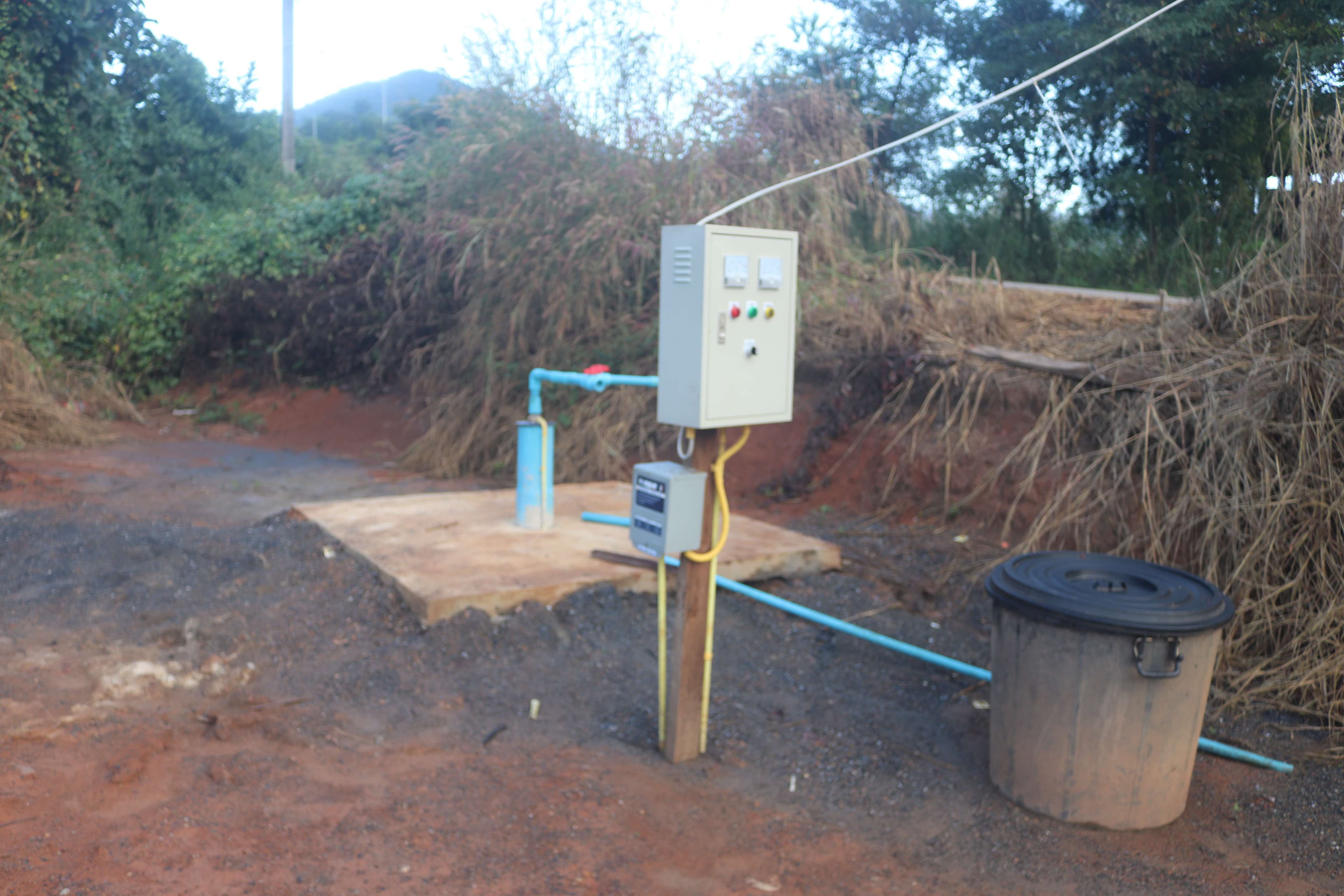 The well system has been installed with an electrical system.