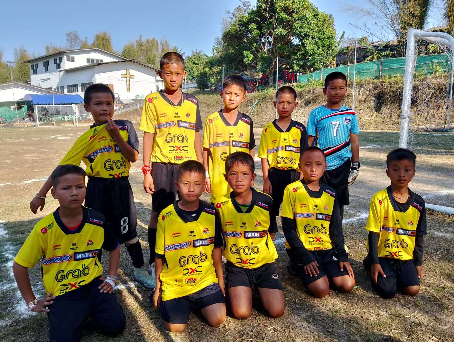 Youth under 10 years old compete in sports against participants from other churches.