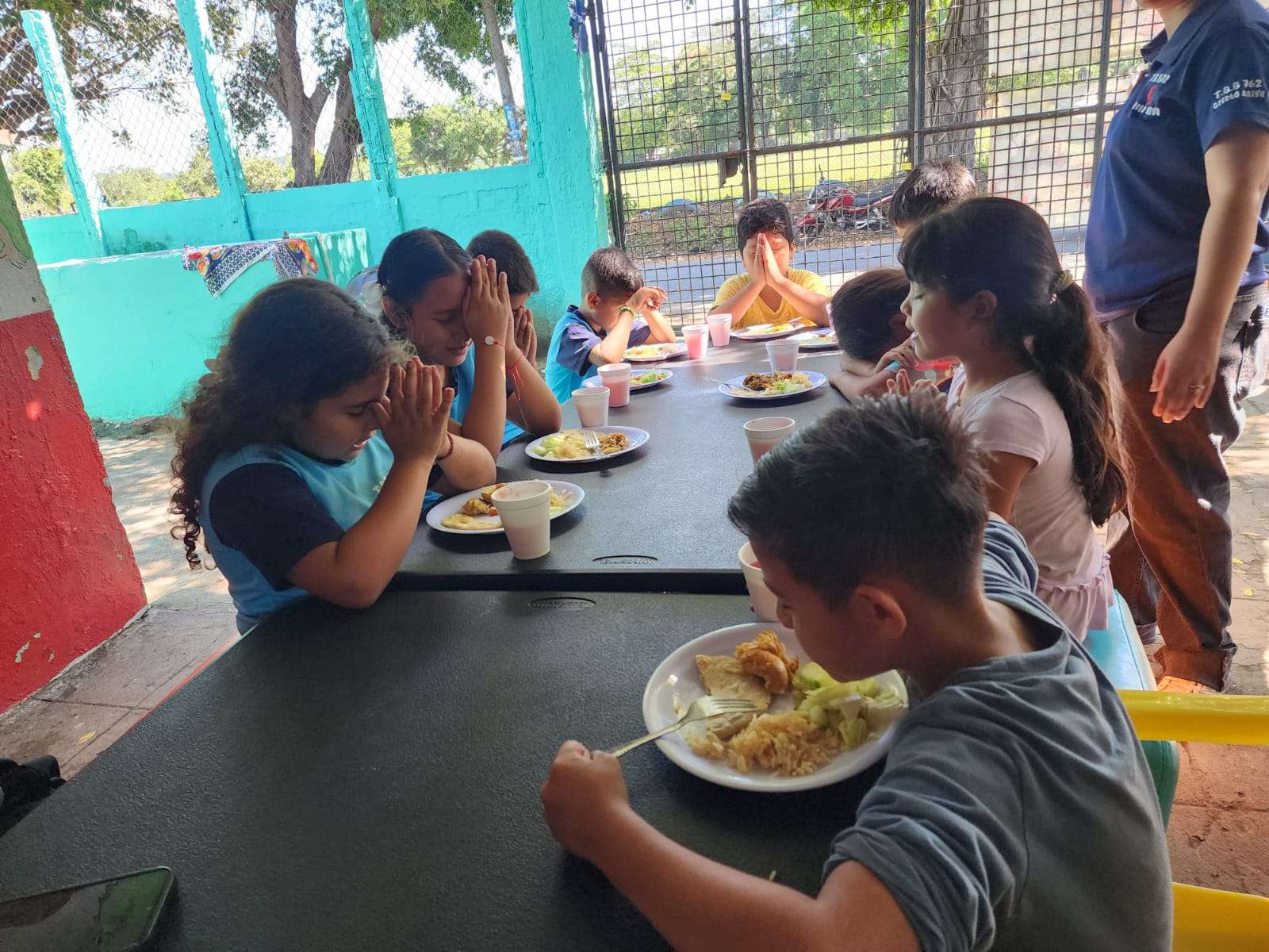 The children are grateful for their food.