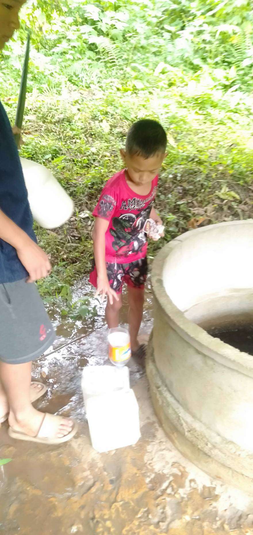 Well water that children drink in the community