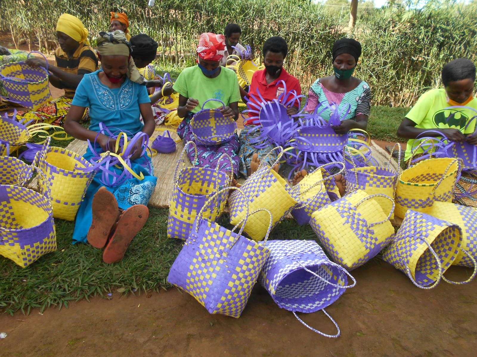 The bag making team is at work